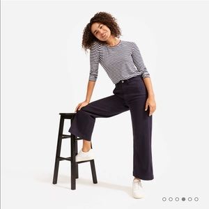 EVERLANE Wide Leg Cropped Pant Size 0 Regular
